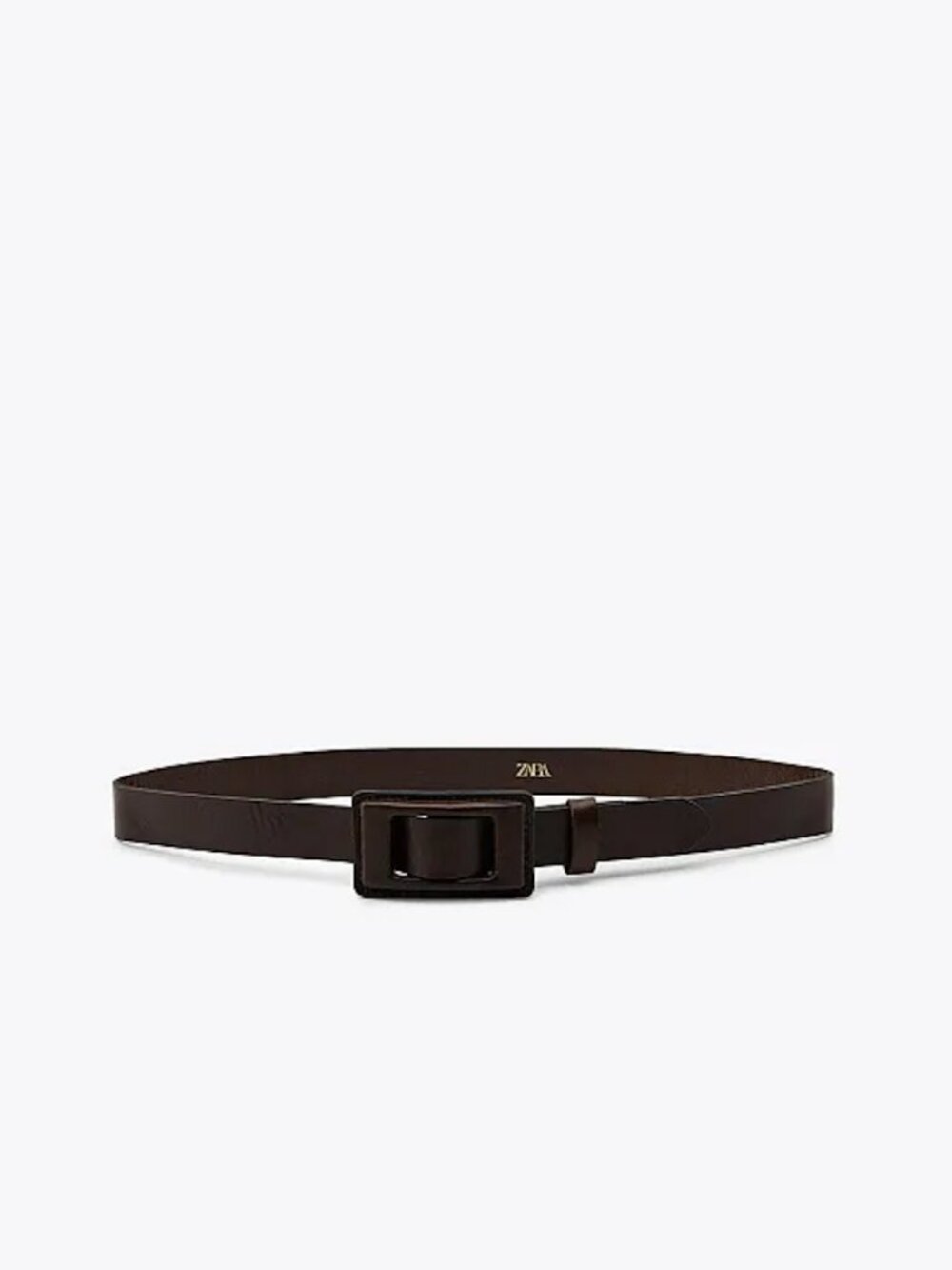 Leather Belt with Covered Buckle